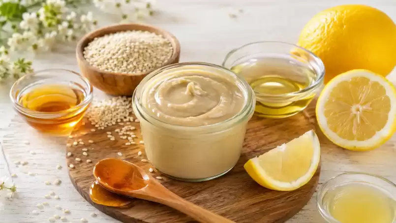 Crema di sesamo con miele e limone